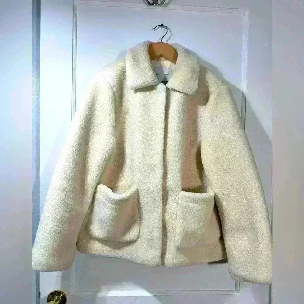 Rebecca Minkoff Harley Teddy Sherpa Shearling Jacket Size Large